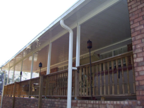 Patio cover with handrails