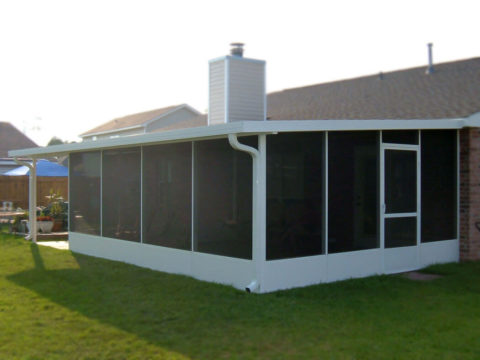 Screen enclosure with attached patio cover